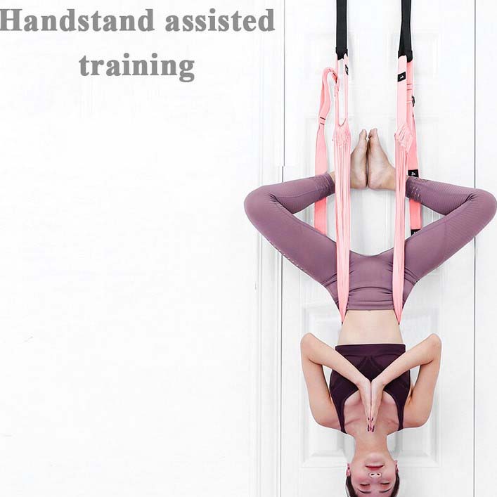Aerial Swing για Yoga & Pilates - Κουρτίνα με Λαβές για Στήριξη στη Πόρτα - Γαλάζιο